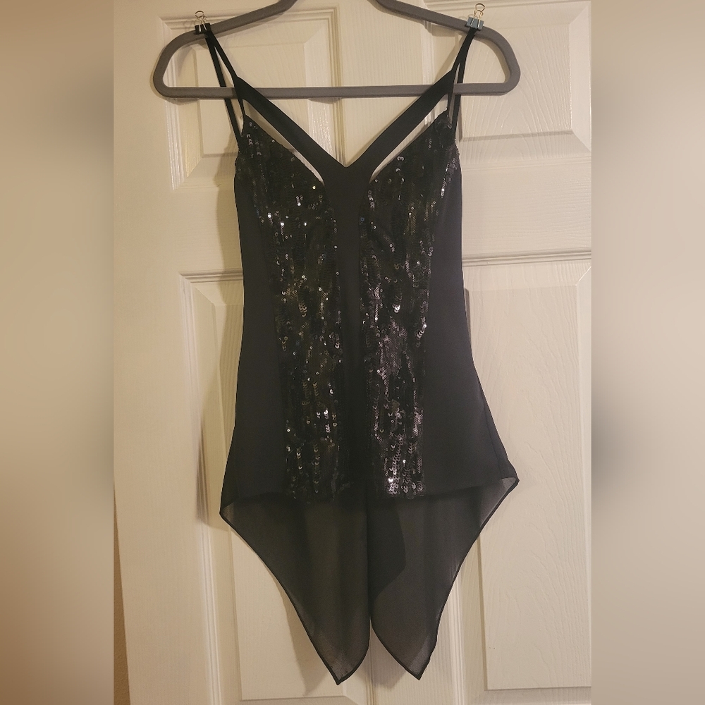 Bebe Chic Black Sequin Top